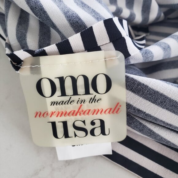 OMO Norma Kamali Black & White Stripe Maxi Stretch Straight Dress  Small/Medium - Picture 8 of 10